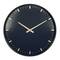 Black Glass Contemporary Wall Clock, 20" x 20" x 3"